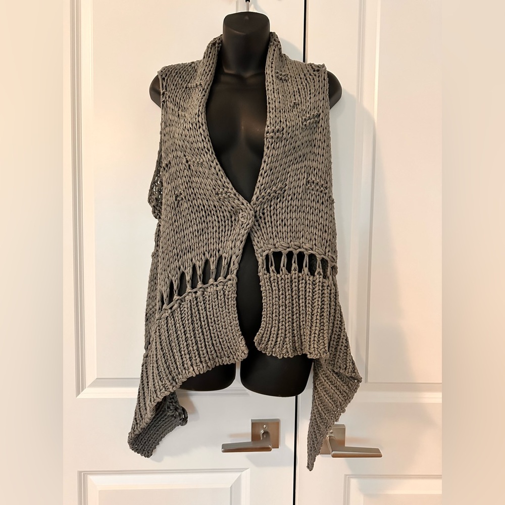 Grey knit vest, xl🟢